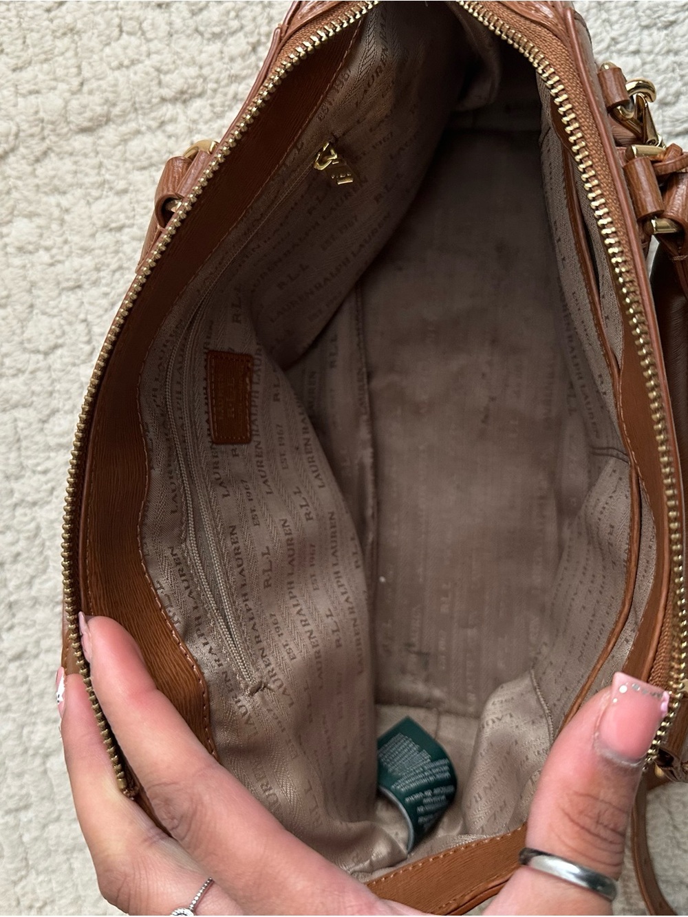 Ralph Lauren Tan Leather Satchel - Picture 4 of 9